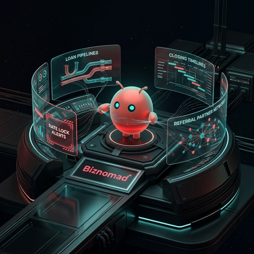 OpenClaw mascot orchestrating mortgage lead analytics and pipeline